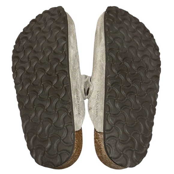 BIRKENSTOCK Taupe Suede Boston Soft Footbed Clog 38 - Picture 4 of 9